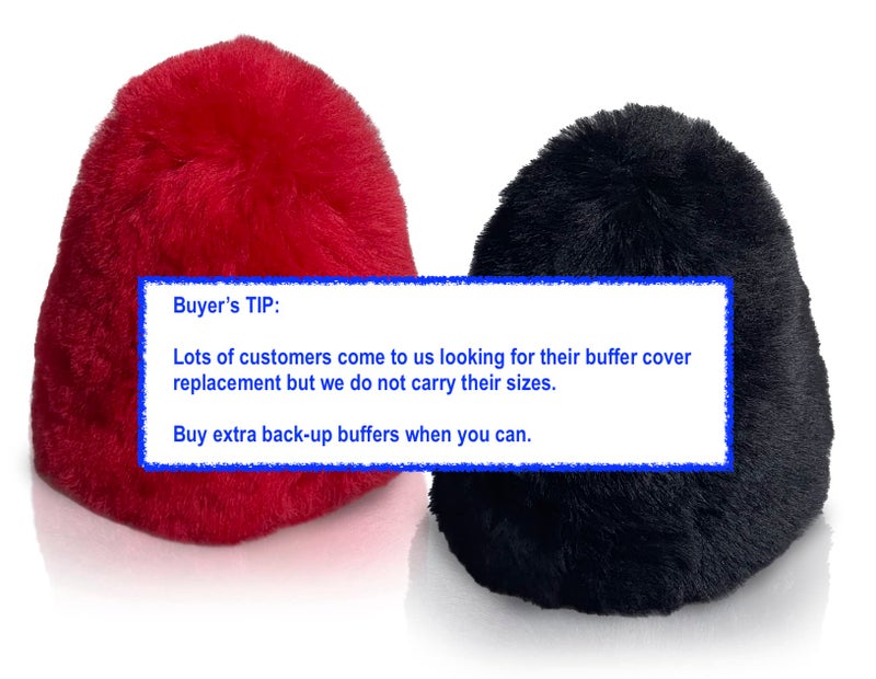 TruePower Medium Dual 100% Lambs Wool Buffer Covers Fit 2.5"Dia x 3.5"High - TruePower, Sunpentown Shoe Polishers - Image 4